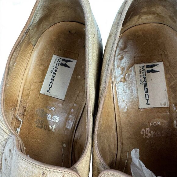 Moreschi Ostrich Tassel Loafers Italy Men’s Size 9.5 For Brass Boot Champagne main image 13